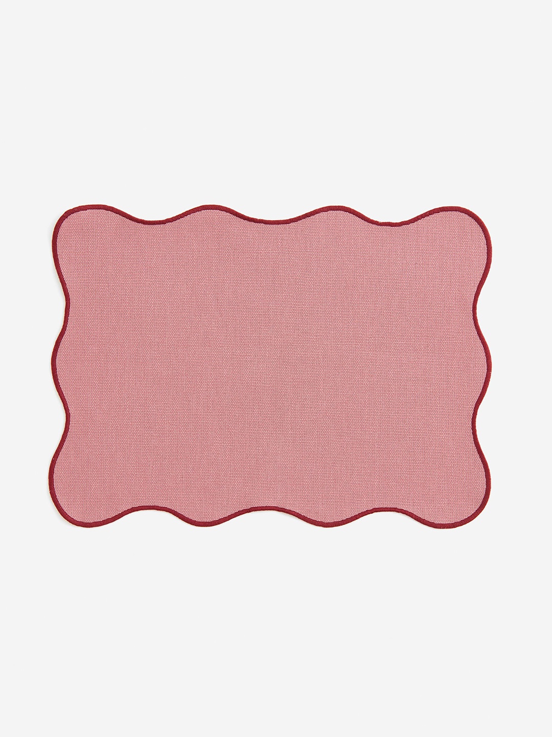 

H&M Pink Pure Cotton Scallop-Edged Place Mat