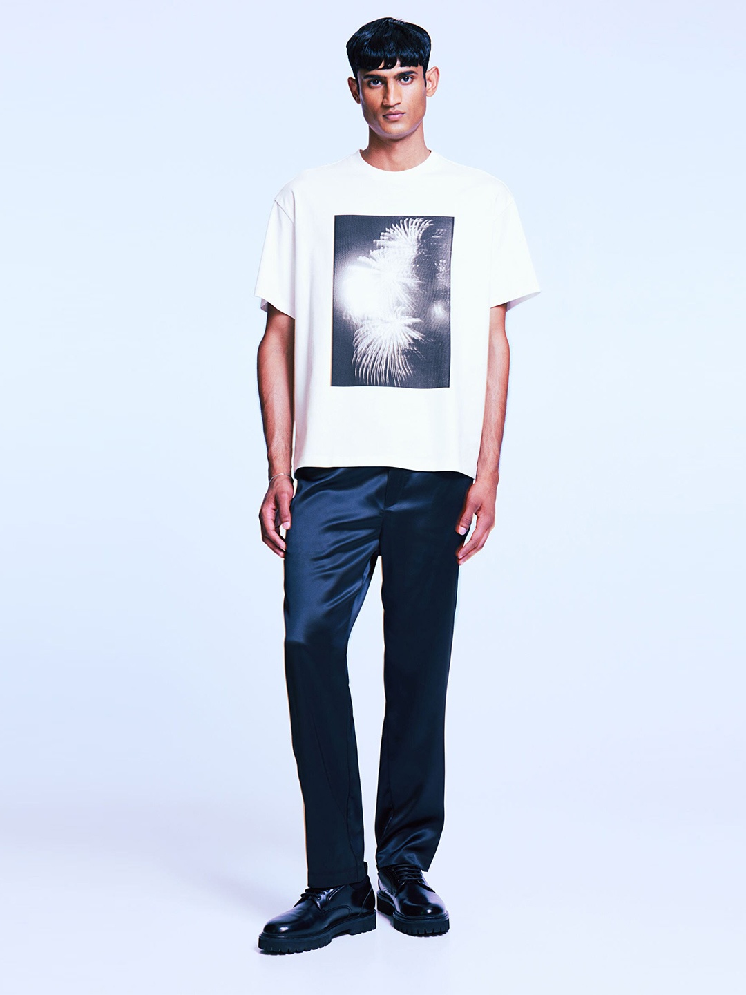 

H&M Pure Cotton Loose Fit T-Shirt, White