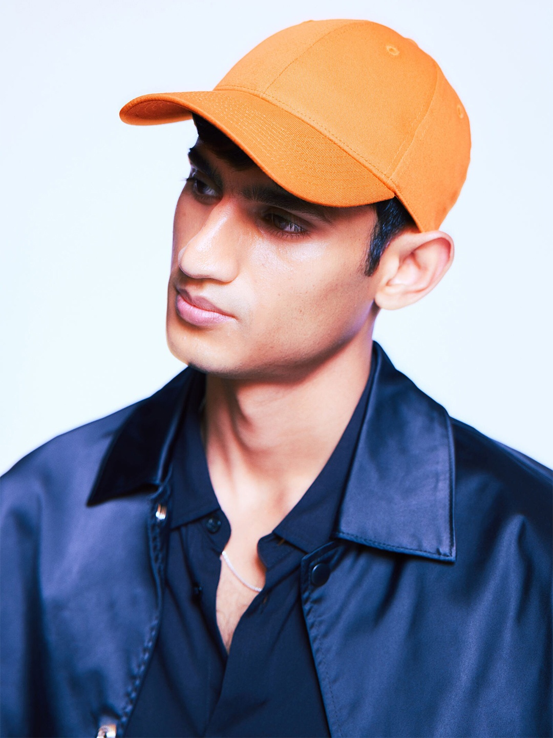 

H&M Men Cotton Twill Cap, Orange