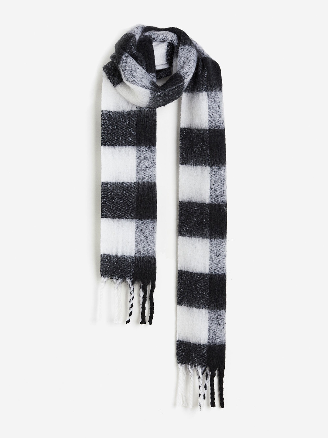 

H&M Women Brushed-Finish Scarf, Black