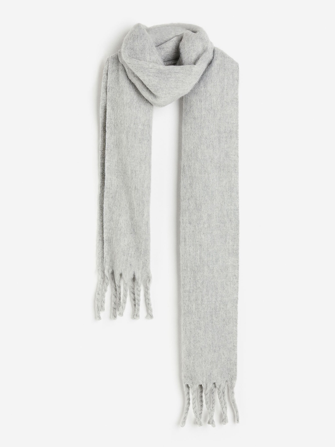 

H&M Brushed-Finish Scarf, Grey