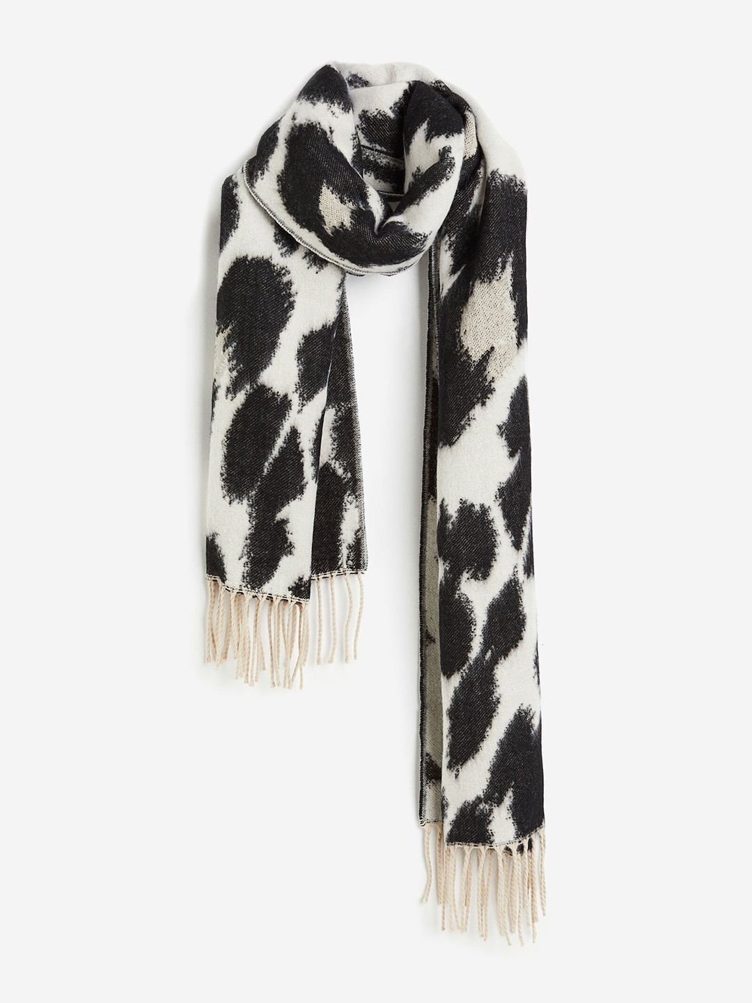 

H&M Jacquard-Weave Scarf, Black