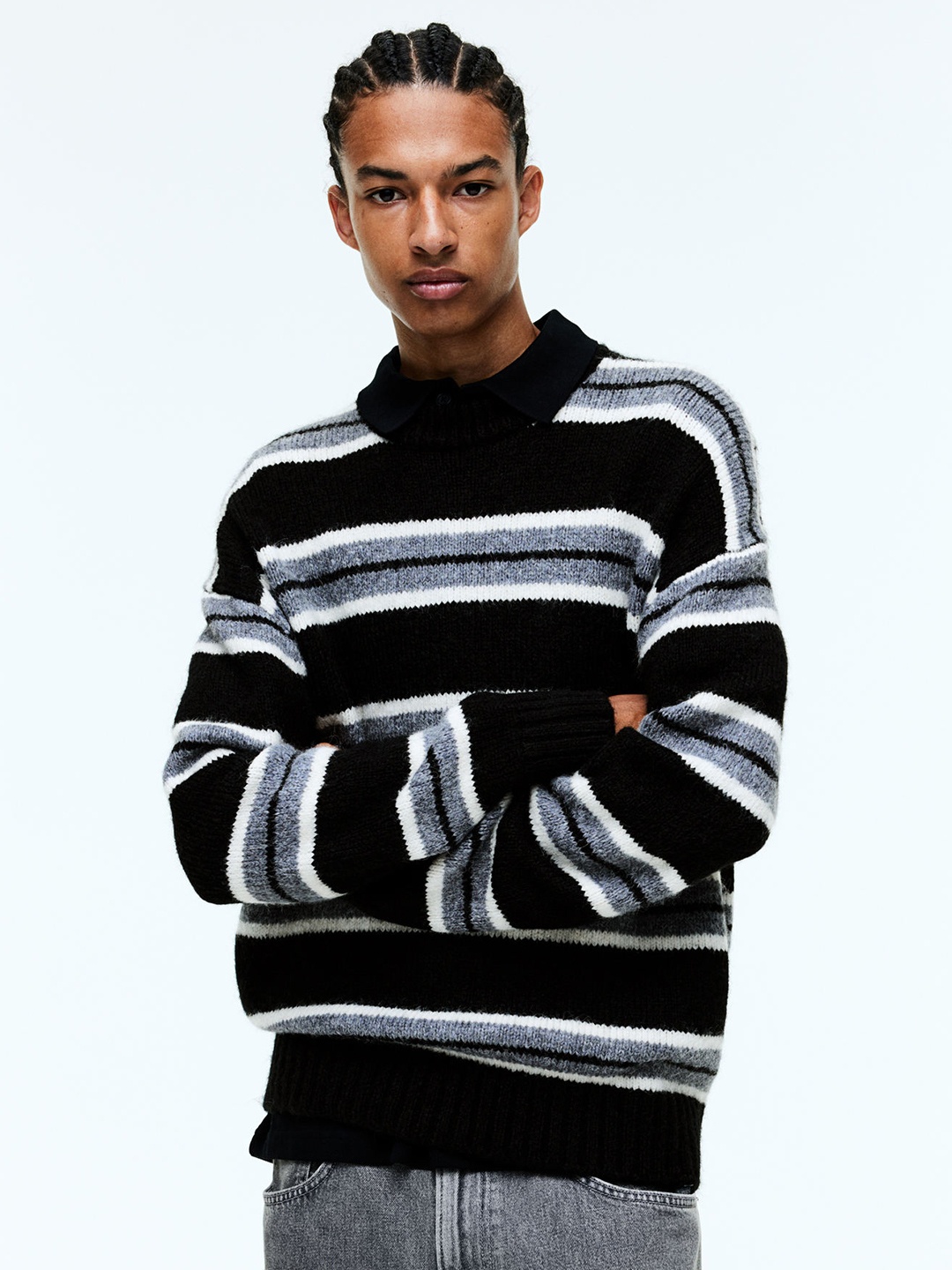 

H&M Oversized Fit Jumper, Black