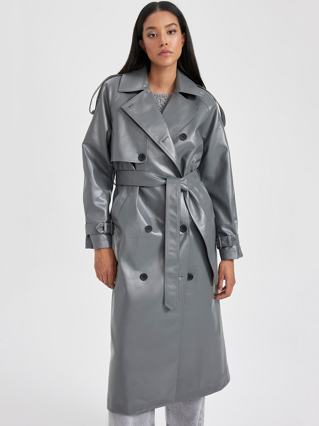 

DeFacto Longline Tailored Jacket, Grey