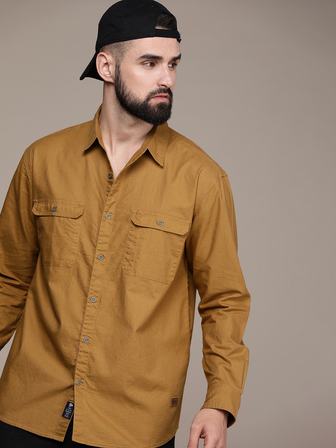 

Roadster Men Relaxed Casual Pure Cotton Shirt, Mustard