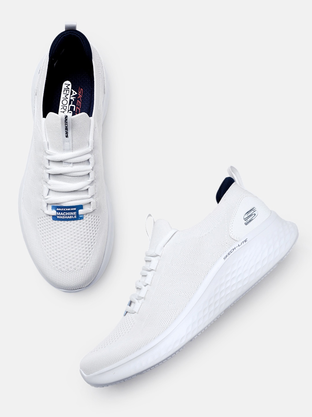 

Skechers Men Skech-Lite Pro - Faint Flair Memory Foam Sneakers, White