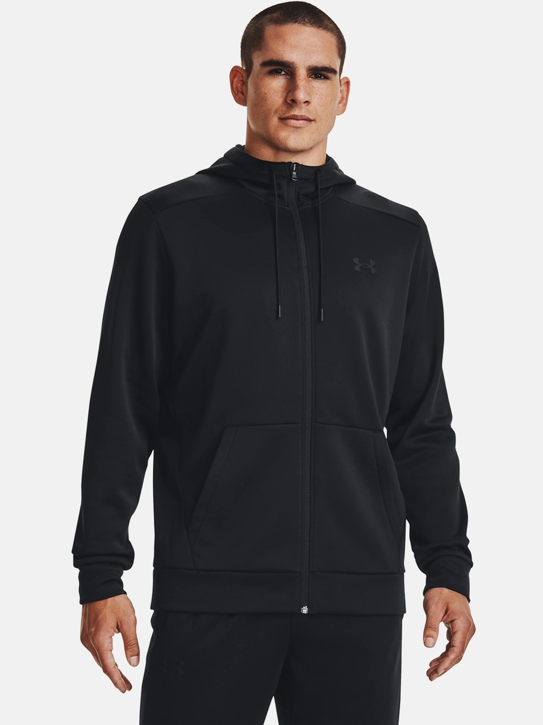 

UNDER ARMOUR Fleece(r) Full-Zip Hooded Sweatshirt, Black