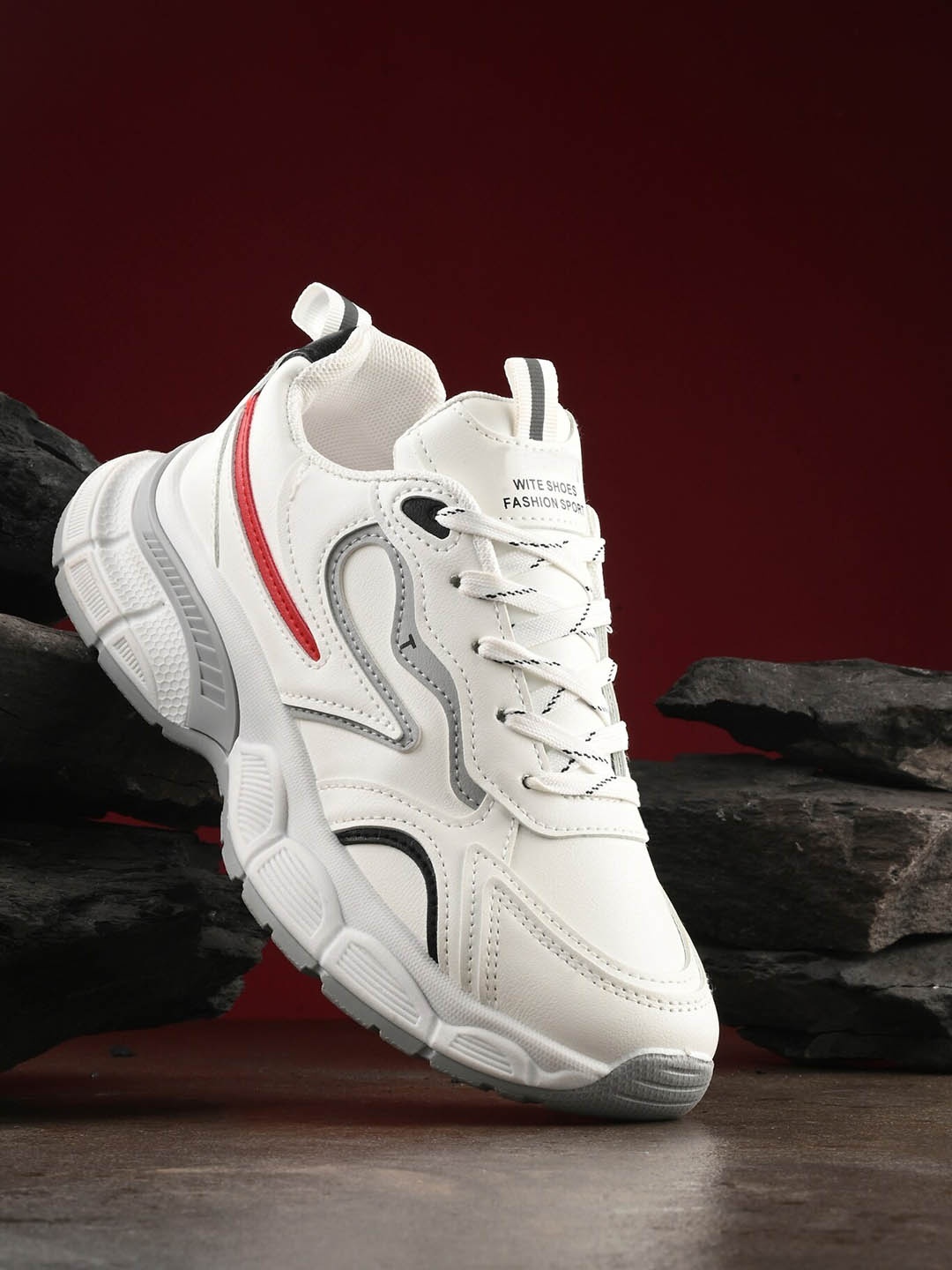 

The Roadster Lifestyle Co. Women Lace-Up Walking Shoes, White