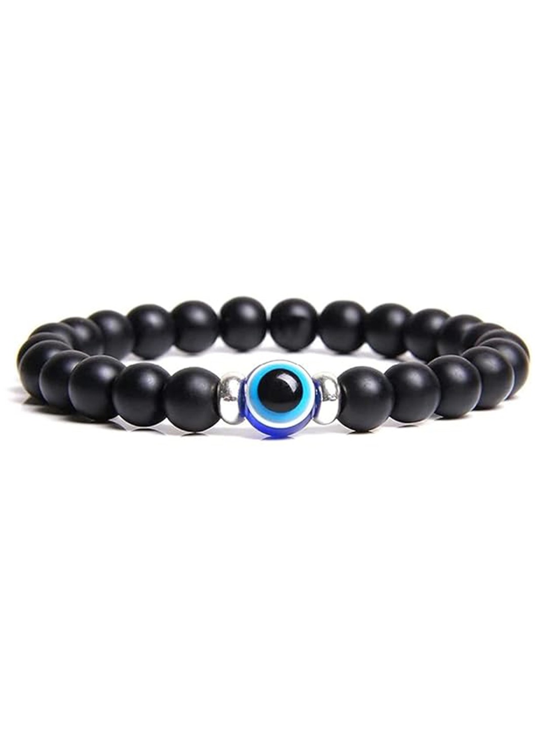 

VIEN Unisex Set Of 2 Beaded Elasticated Bracelet, White