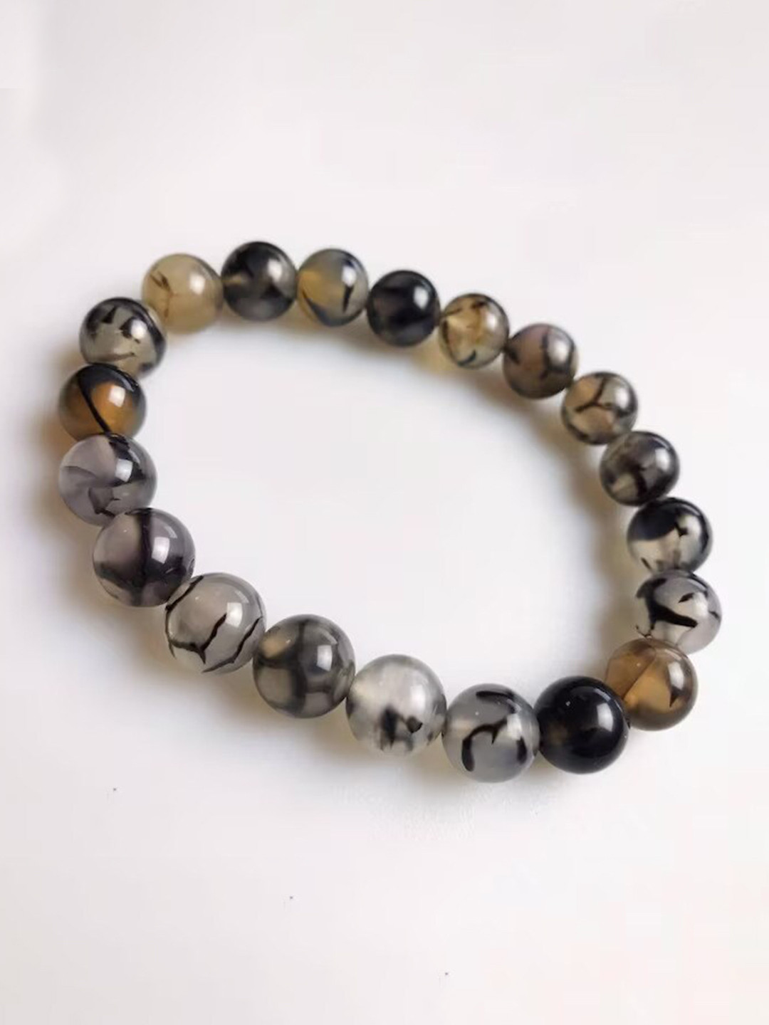 

VIEN Unisex Artificial BeadsBracelet, Grey