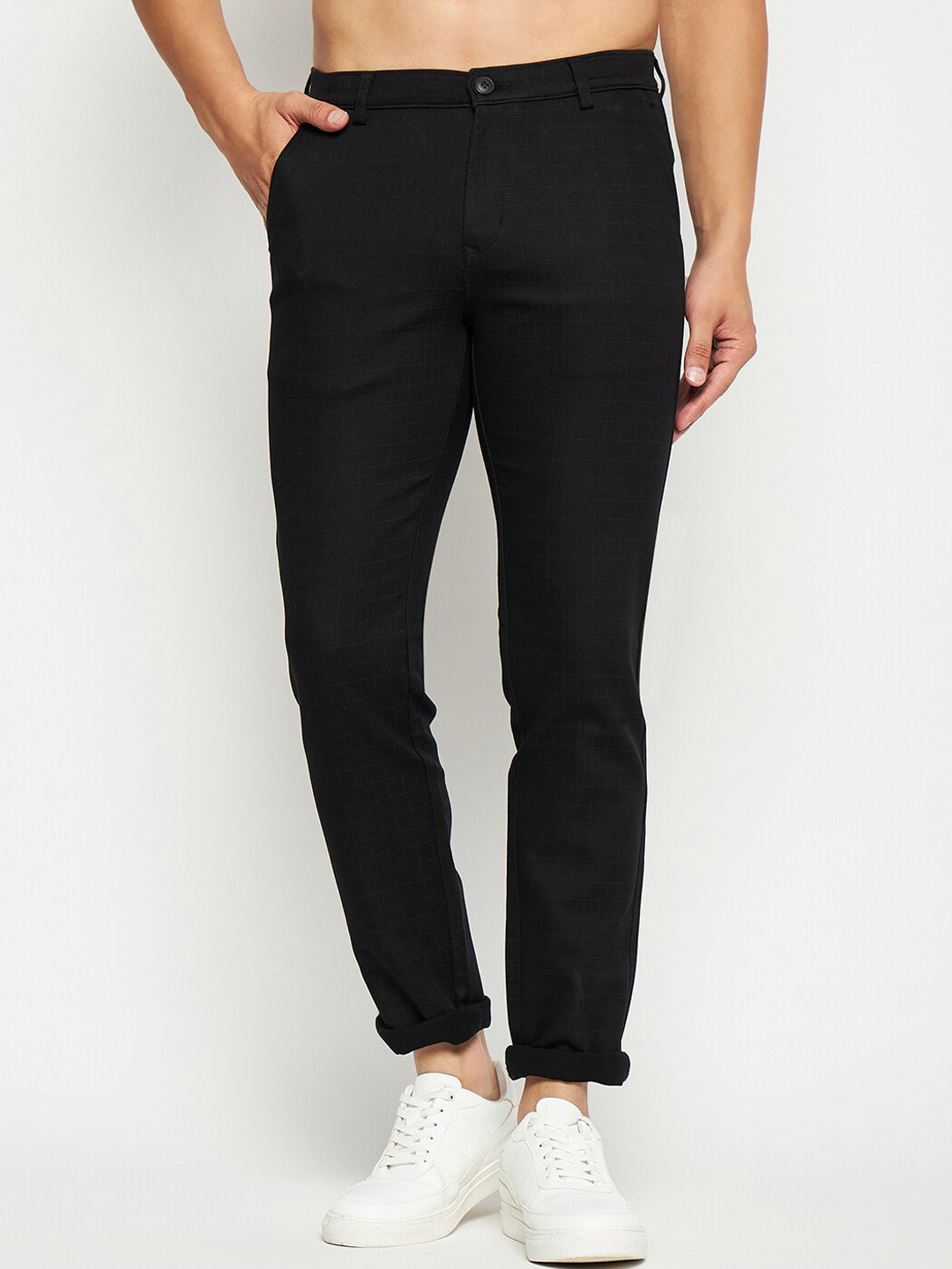 

TNG Men Slim Fit Mid-Rise Dark Cotton Stretchable Jeans, Black