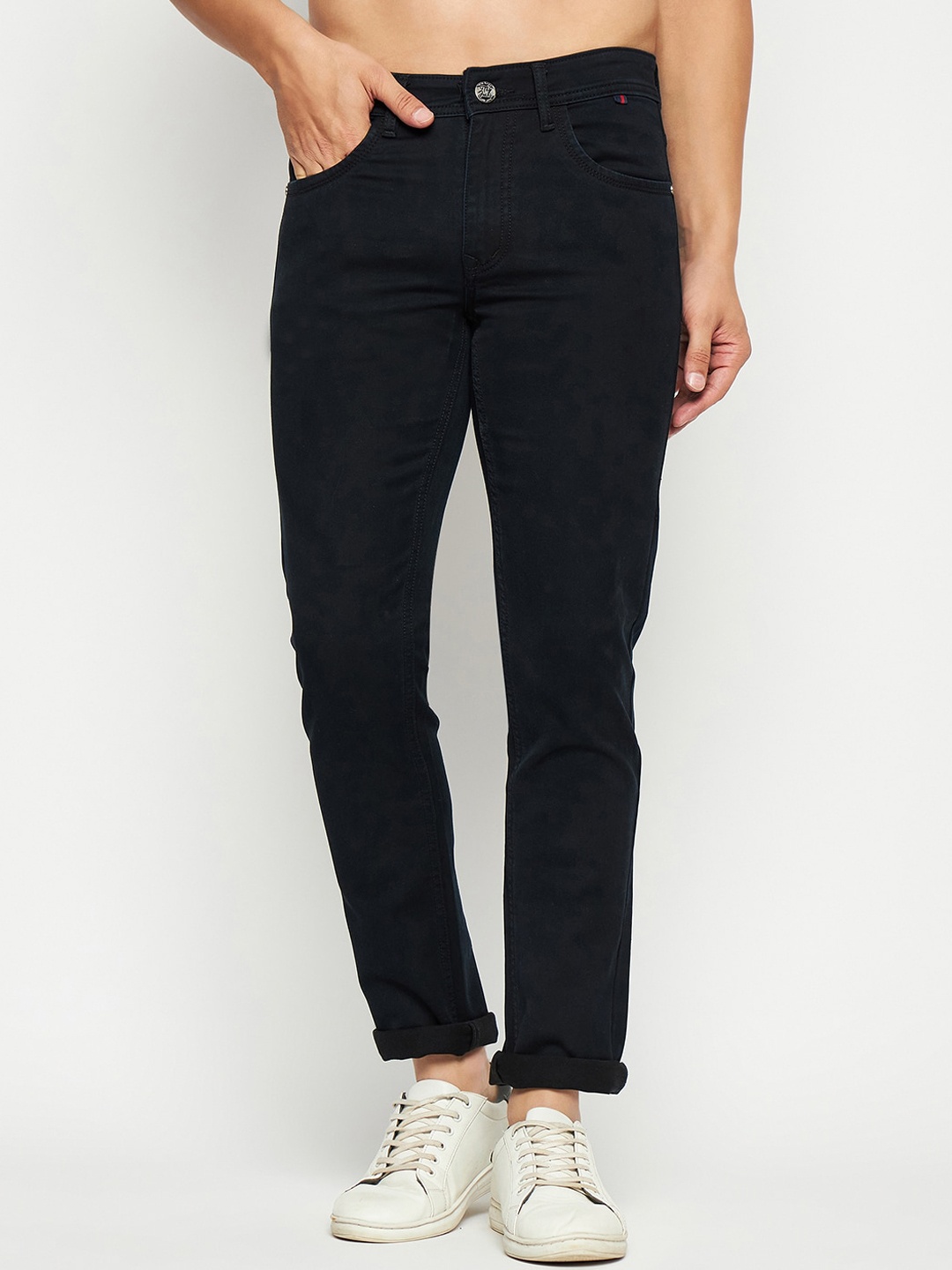 

TNG Men Slim Fit Dark Mid-Rise Cotton Stretchable Jeans, Blue