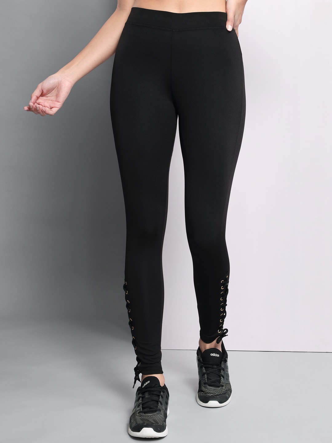 

FAIRIANO Women Slim-Fit Ankle-Length Tights, Black