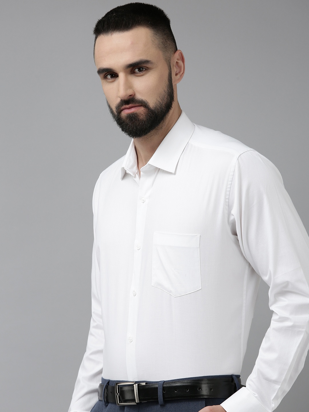 

Van Heusen Men Pure Cotton Custom Formal Shirt, White