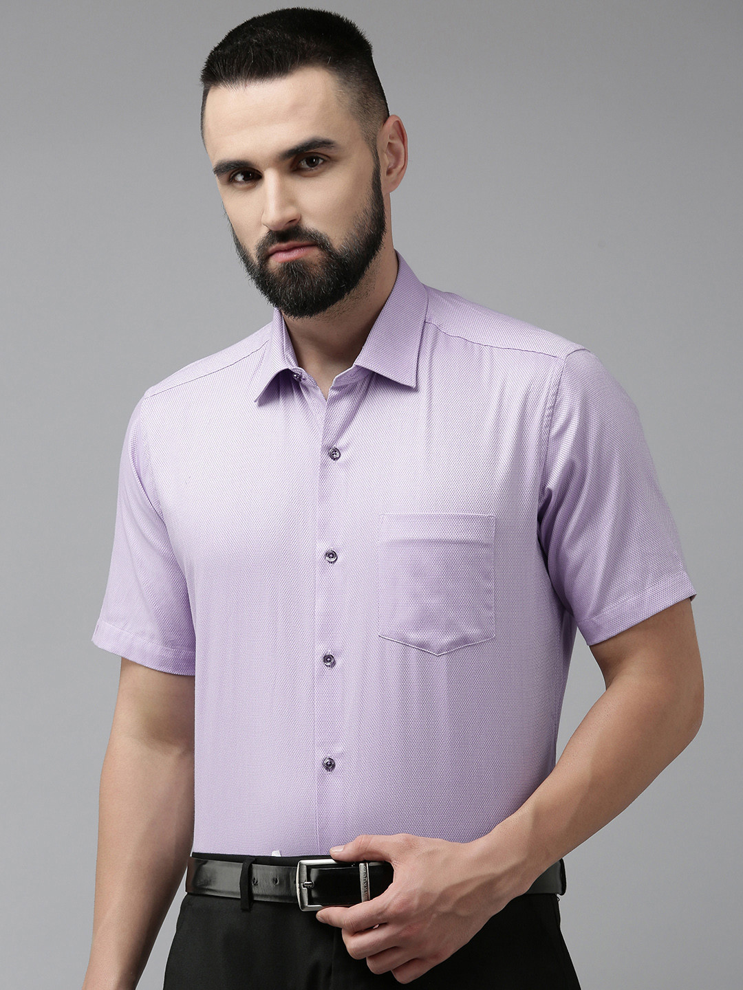 

Van Heusen Custom Fit Pure Cotton Formal Shirt, Lavender
