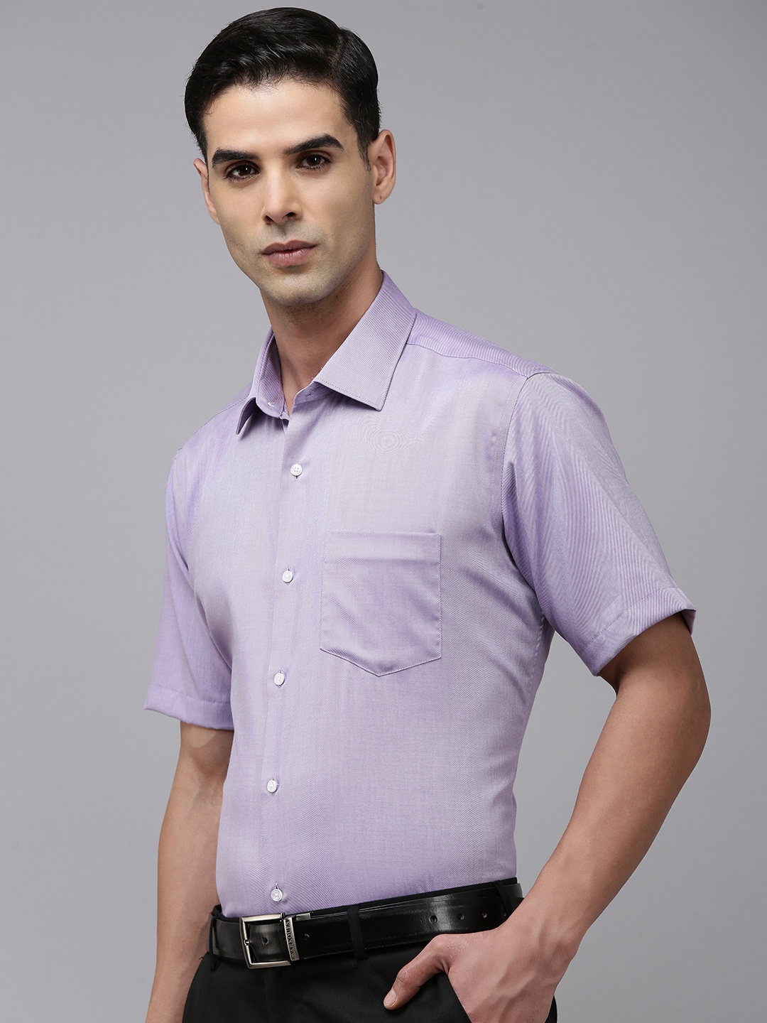 

Van Heusen Pure Cotton Custom Opaque Formal Shirt, Purple