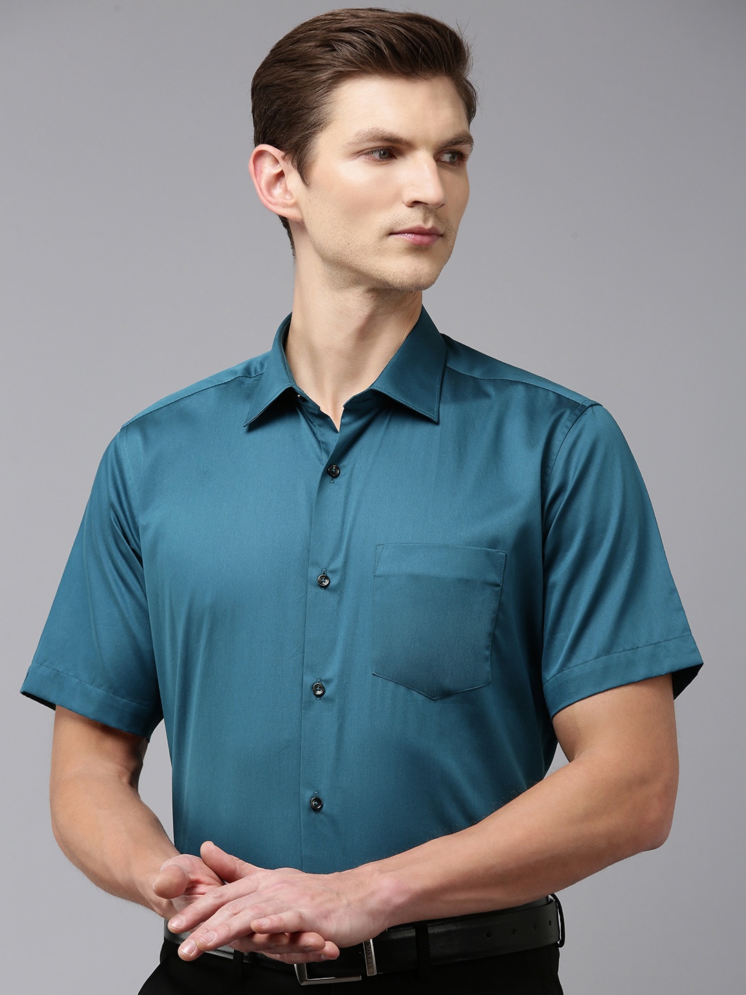 

Van Heusen Custom Cotton Formal Shirt, Teal