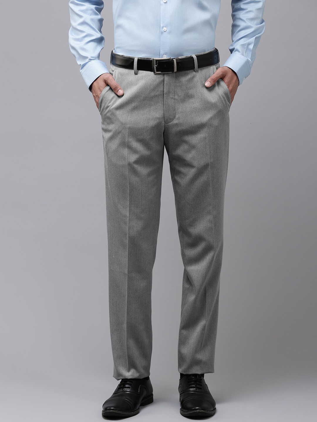 

Van Heusen Men Urban Slim Fit Formal Trousers, Grey