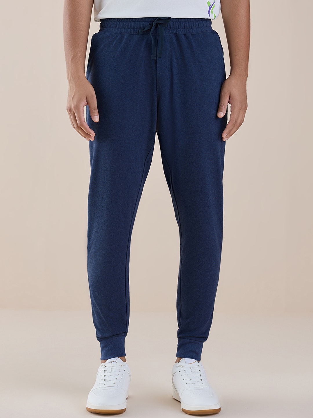 

Gloot Men Mid-Rise Joggers, Blue