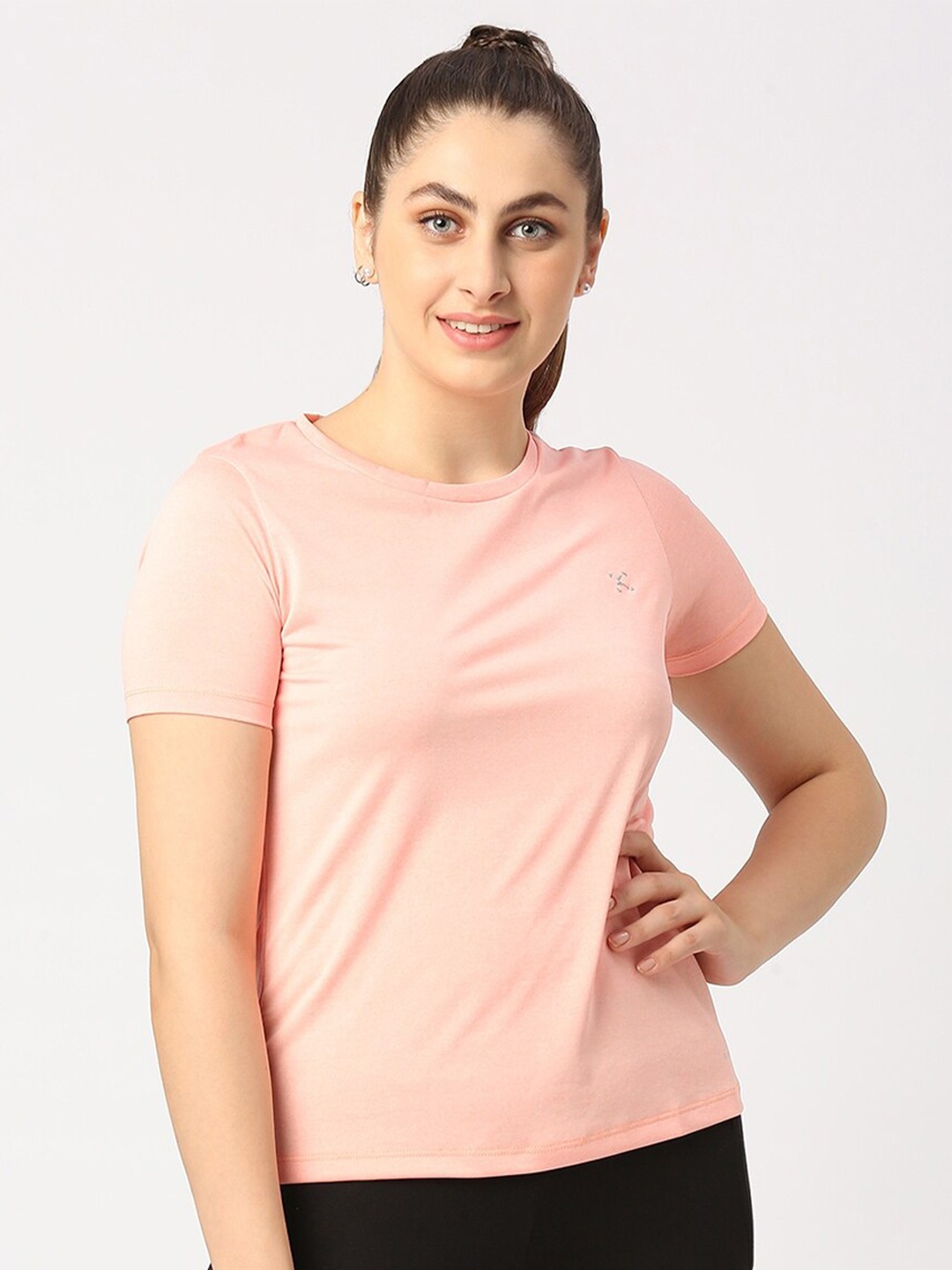 

Lovable Sport Round Neck T-shirt, Peach