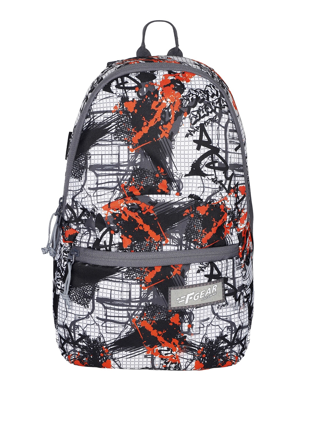 

F Gear Unisex Abstract Printed Backpack, Black