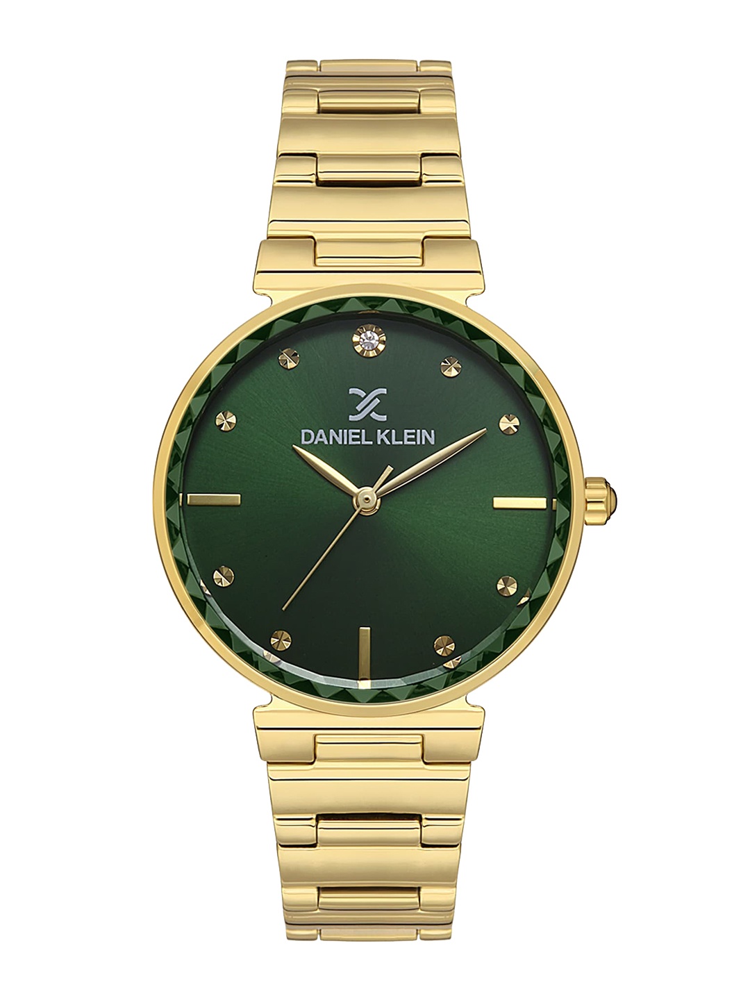 

Daniel Klein Women Embellished Dial & Metal Straps Analogue Watch DK.1.13461-3, Green