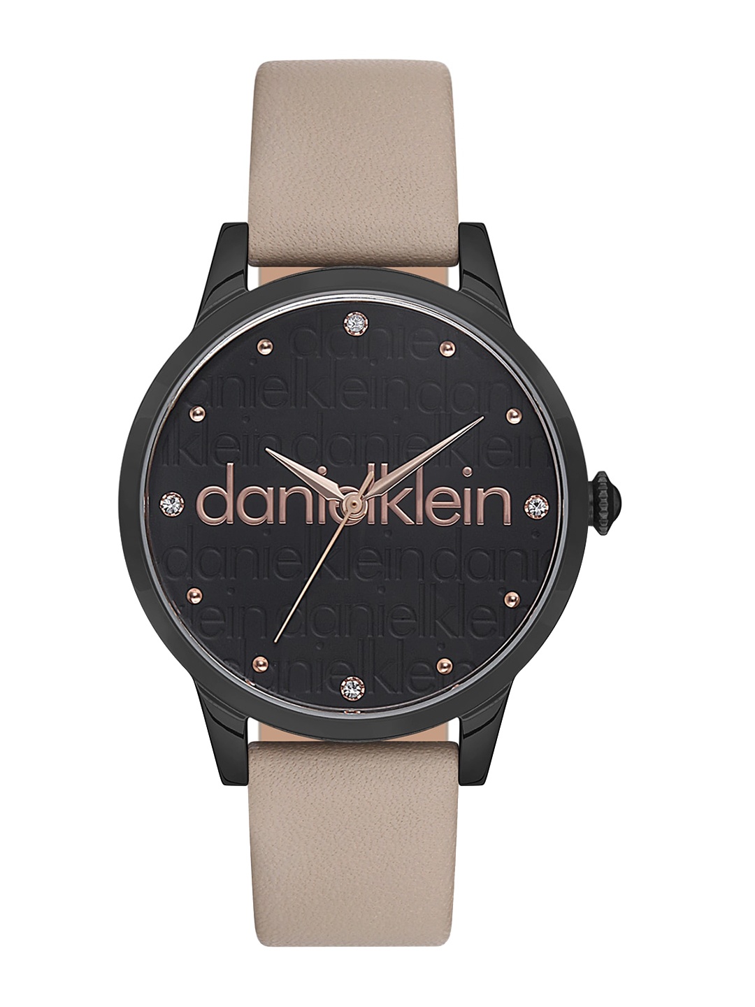 

Daniel Klein Women Textured Leather Straps Analogue Watch DK.1.12693-4, Black