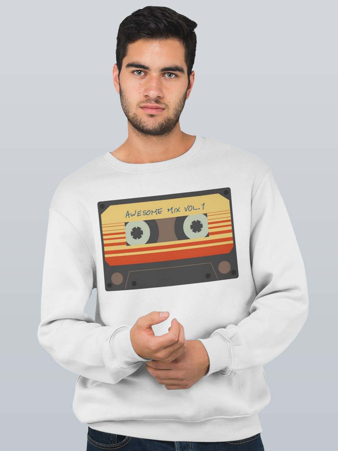 

macmerise Graphic Printed Dry Fit Sweatshirt, White