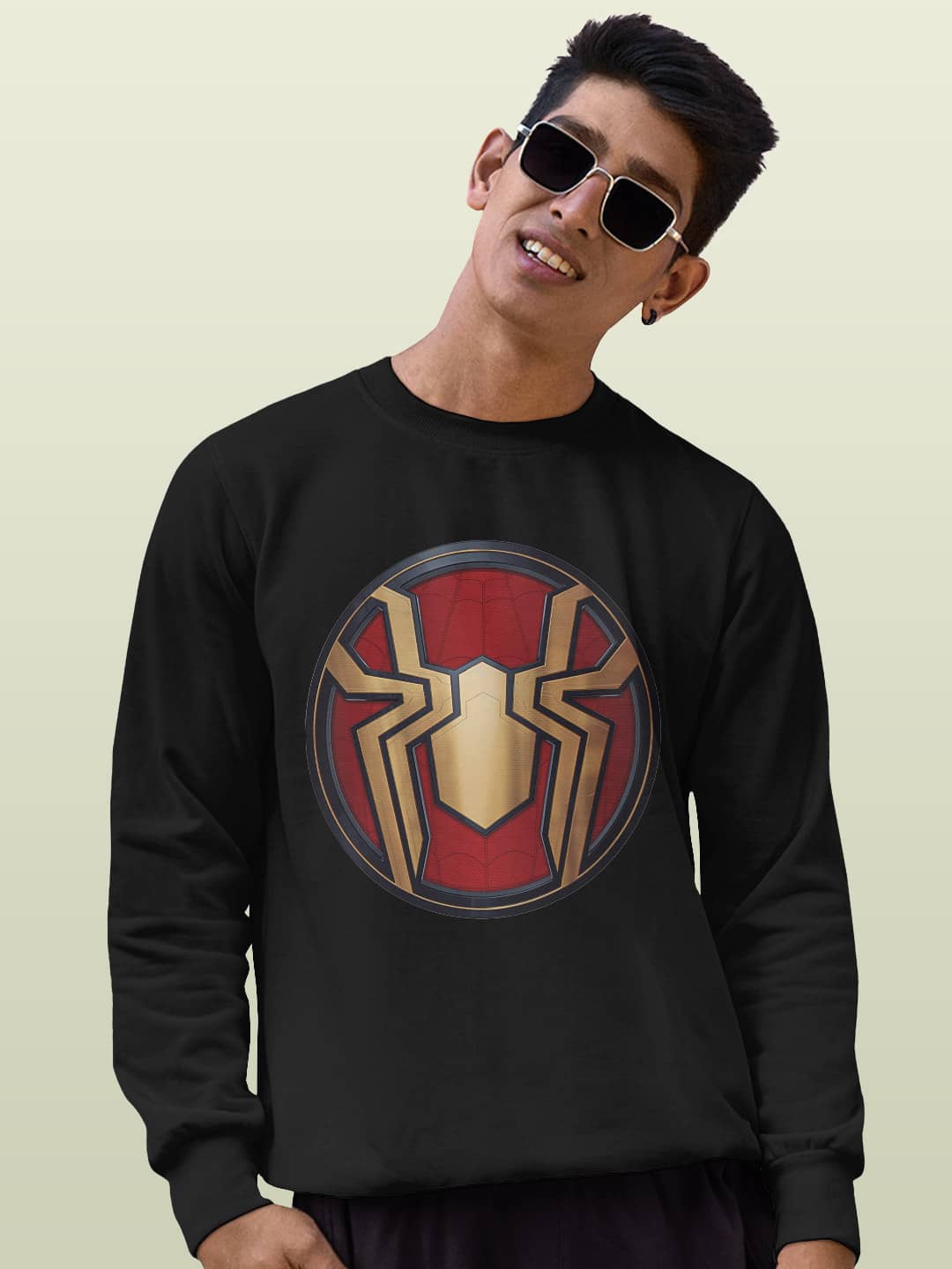 

macmerise Spider-Man Printed Dry Fit Sweatshirt, Black