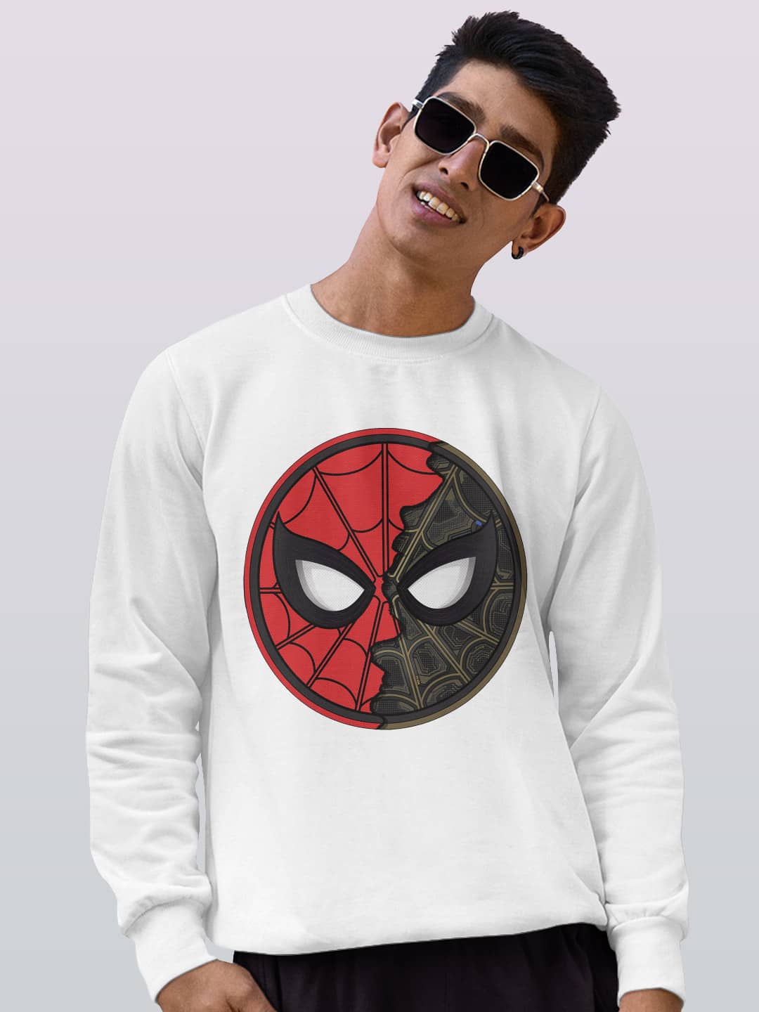 

macmerise Spider Man Printed Sweatshirt, White
