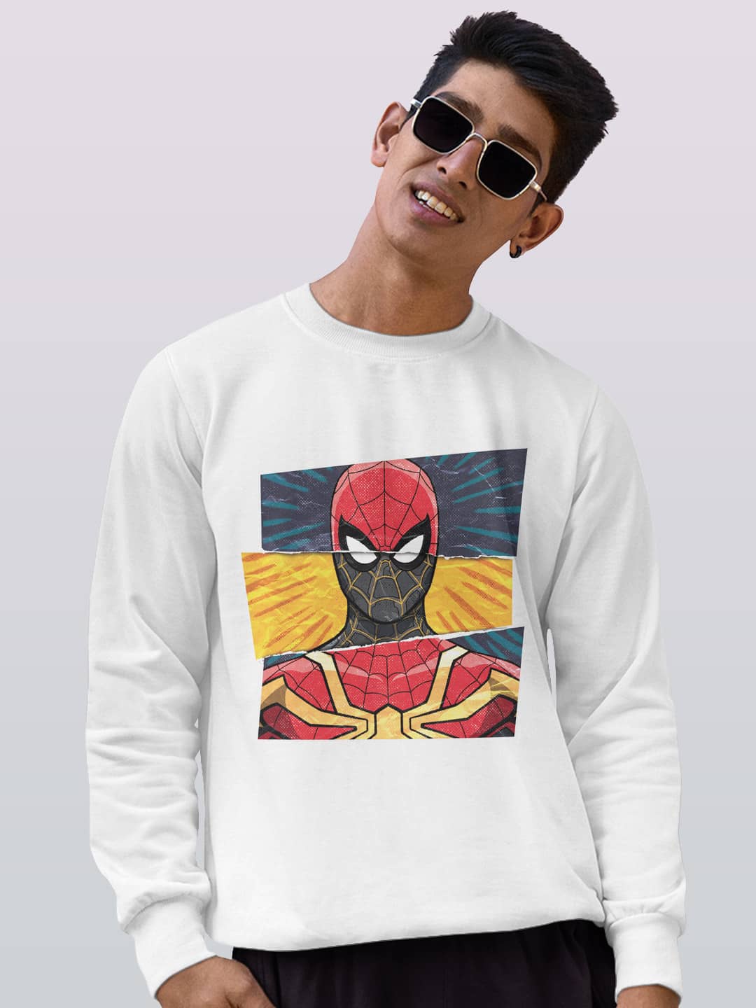 

macmerise Spider-Man Printed Pullover Sweatshirt, White