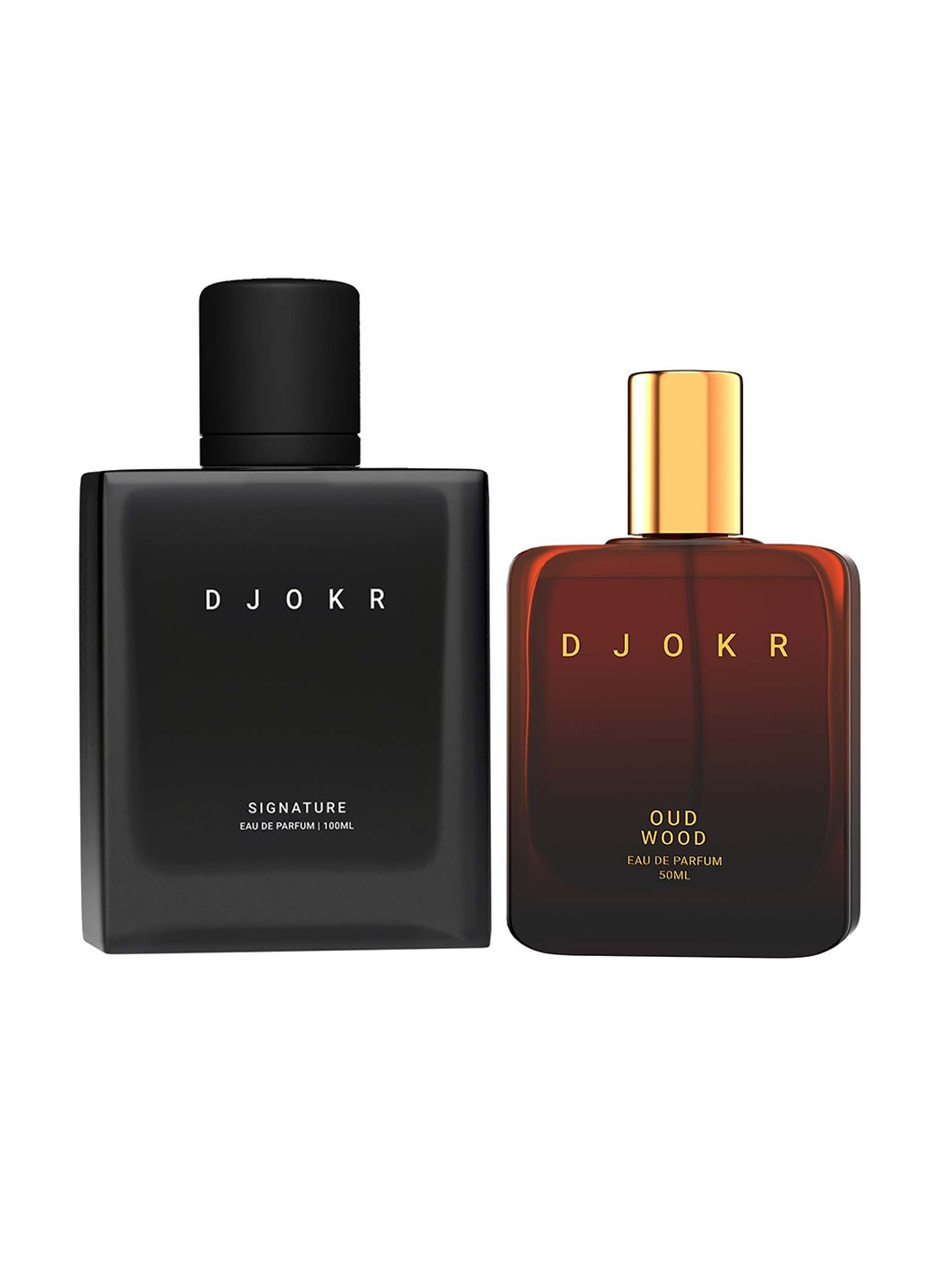 

DJOKR Men Signature & Oud Wood 2Pcs Long Lasting Eau De Parfum, Black