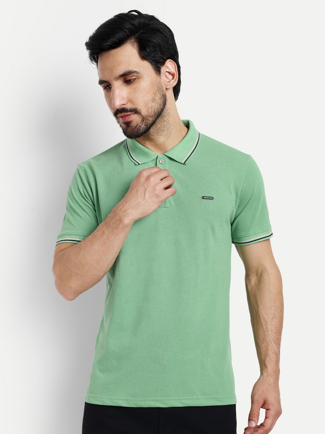 

REPRISE Polo Collar Slim Fit T-shirt, Green
