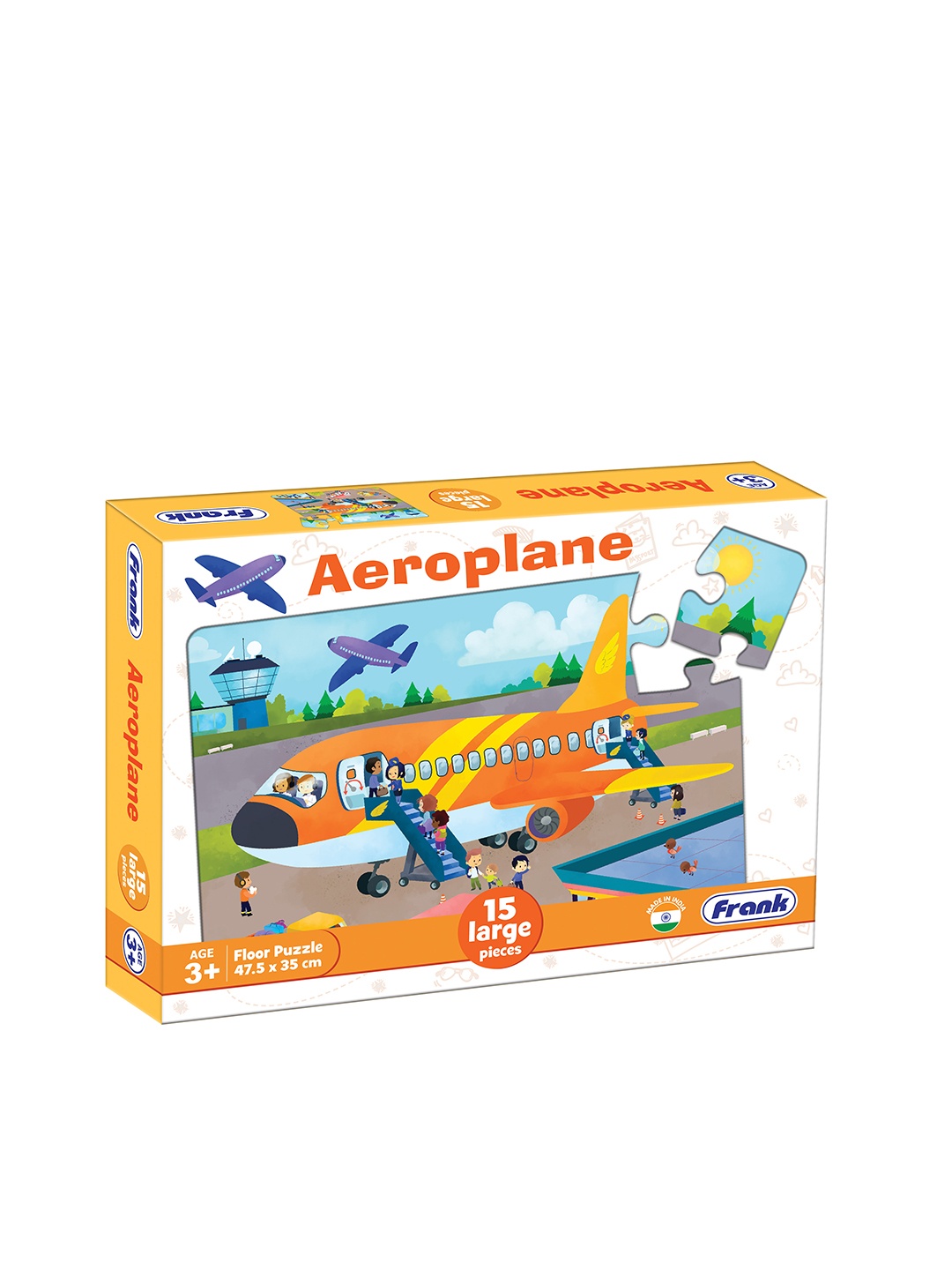 

Frank Kids Aeroplane - 15 Pieces Floor Puzzle For Age 3+ Years, Multi