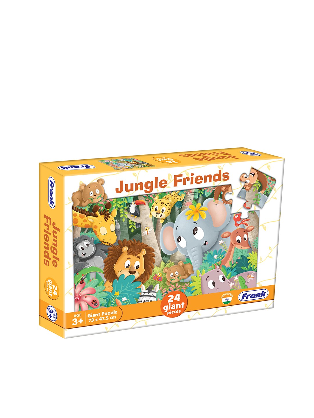 

Frank Kids Jungle Friends - 24 Pieces Giant Floor Puzzle For Age 3+ Years, Multi