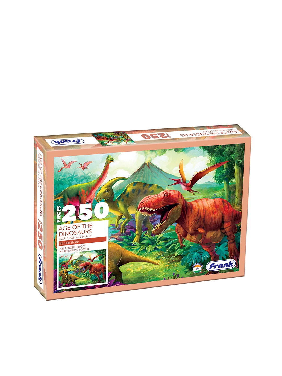 

Frank Multicoloured 250 Pcs Age of the Dinosaurs Jigsaw Puzzle, Multi