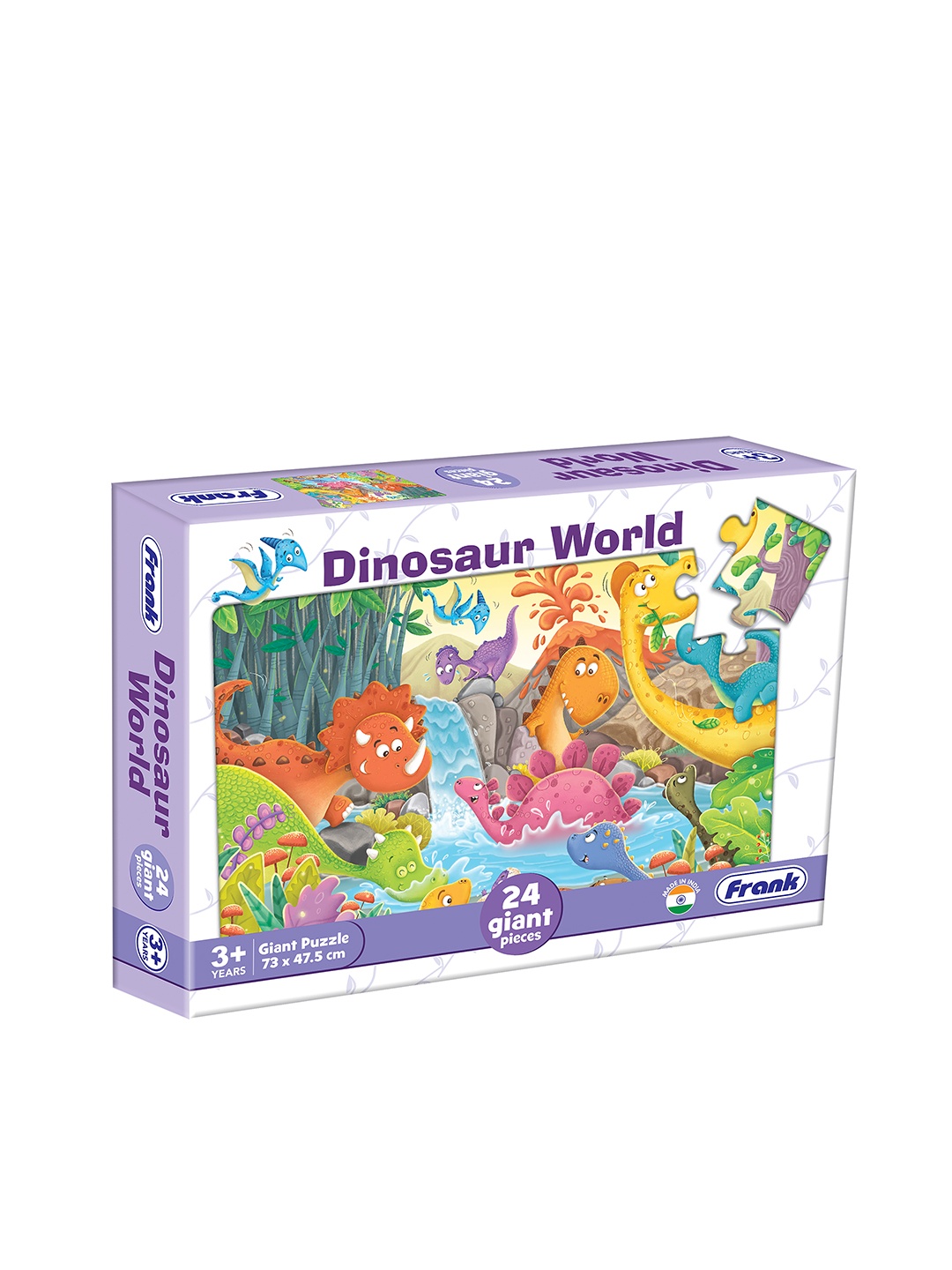 

Frank Kids 24 Pieces Giant Dinosaur World Puzzle For Ages 3+ Years, Multi