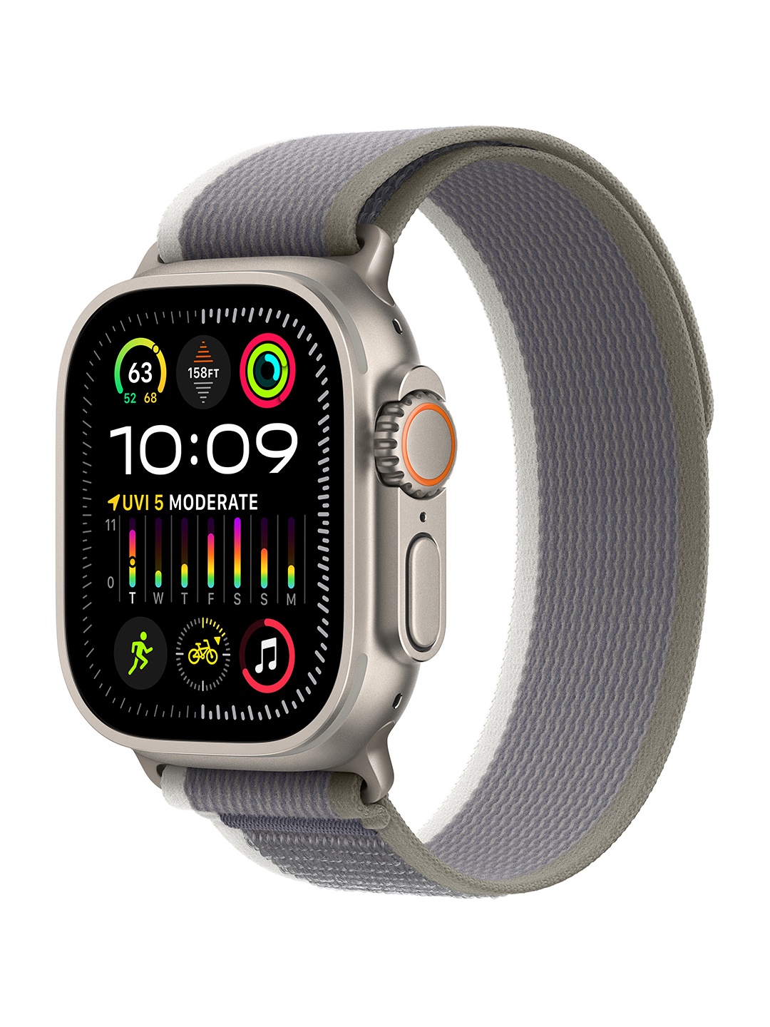 

Apple Watch Ultra 2 GPS + Cellular 49 mm Titanium Case with Trail Loop, Grey