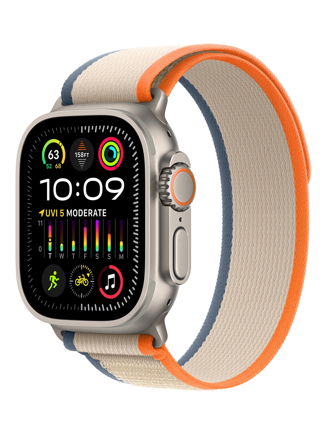 

Apple Watch Ultra 2 GPS + Cellular 49mm Titanium Case & Trail Loop, Orange