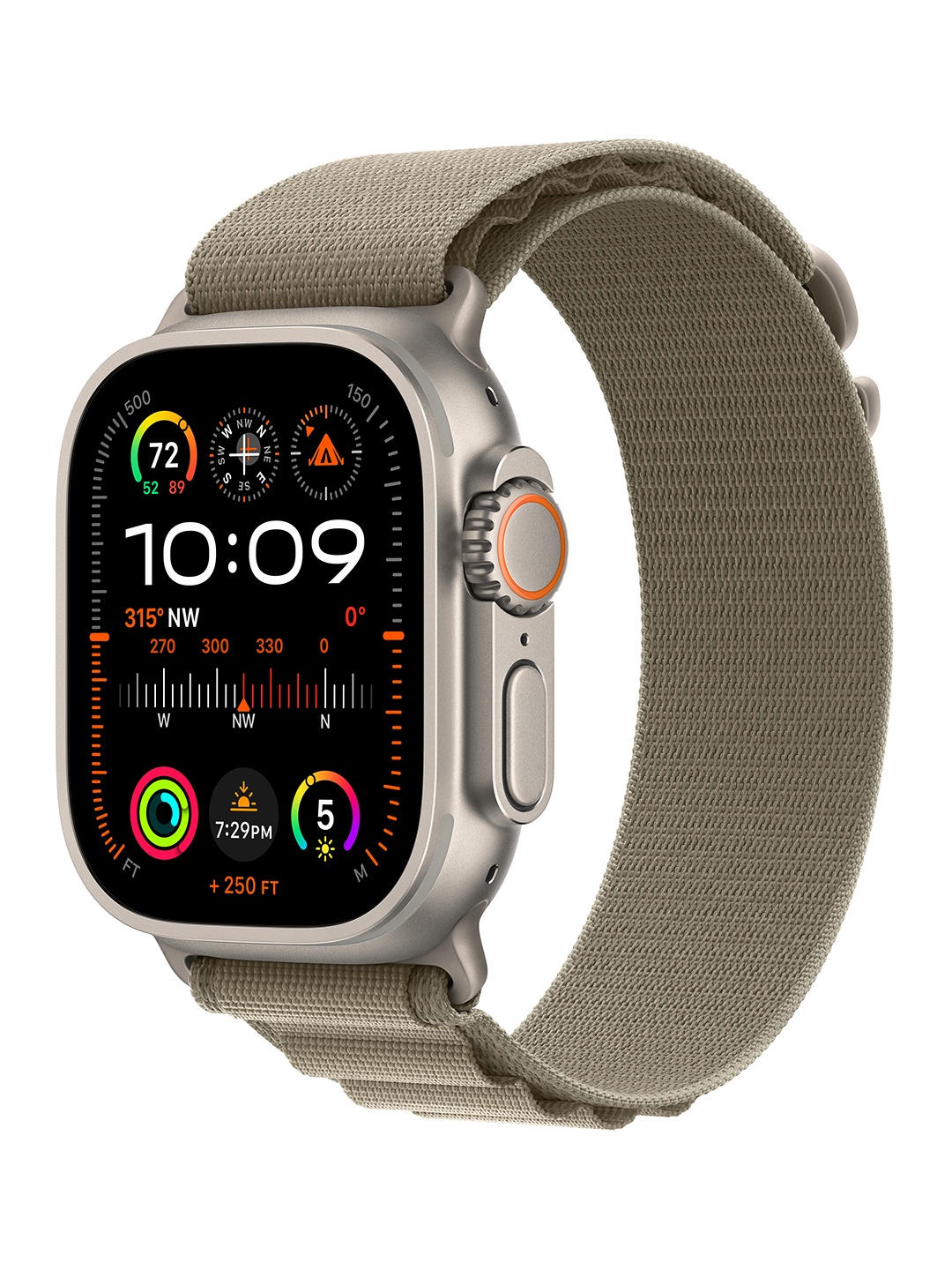 

Apple Watch Ultra 2 GPS + Cellular 49mm Titanium Case with Alpine Loop, Olive