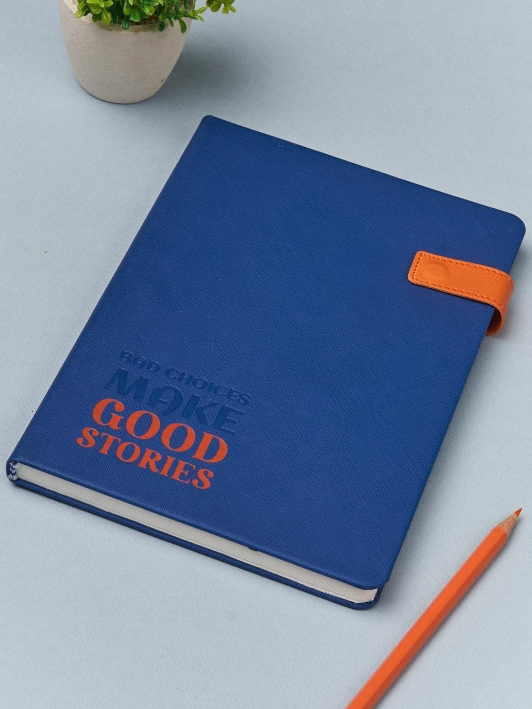 

Doodle Good Stories Printed Flip Bound A5 Notebook With Magnetic Flip Closure, Blue