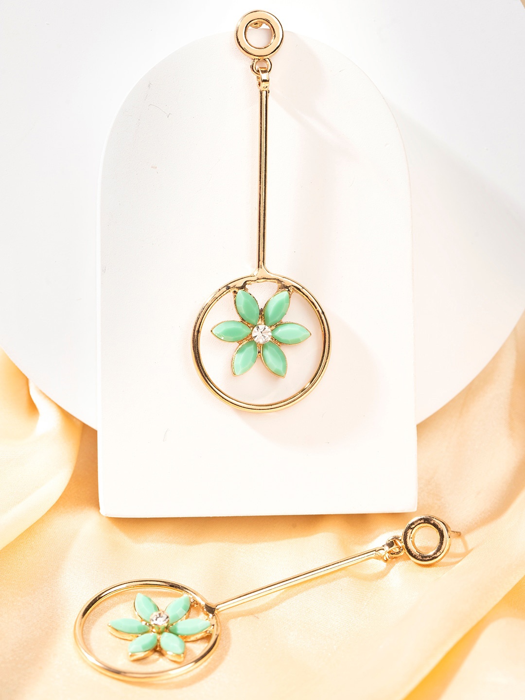 

PRITA BY PRIYAASI Gold-Plated Contemporary Stone Studded Drop Earrings