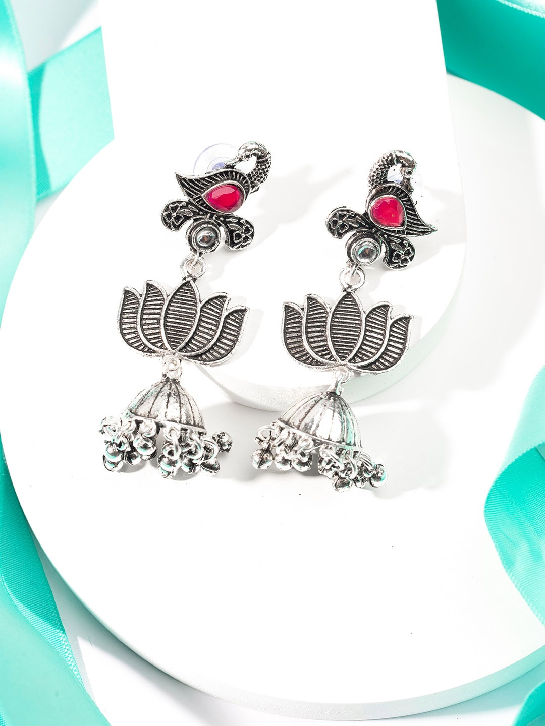 

Priyaasi Contemporary Drop Earrings, Silver