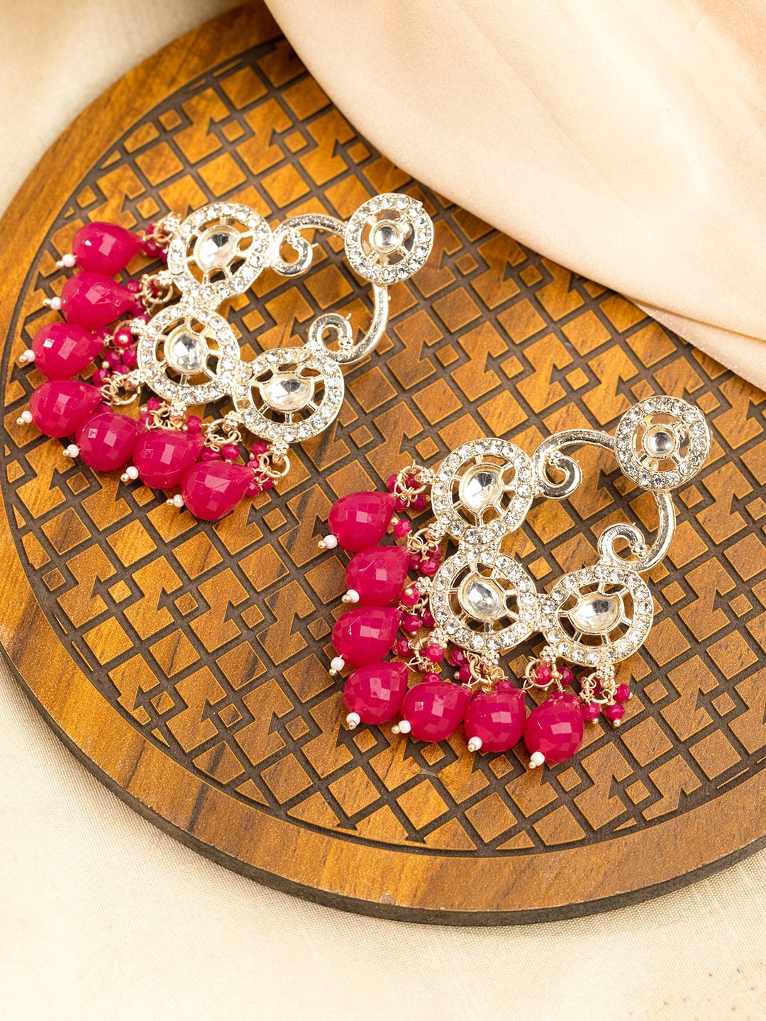 

Priyaasi Gold-Plated Contemporary Drop Earrings