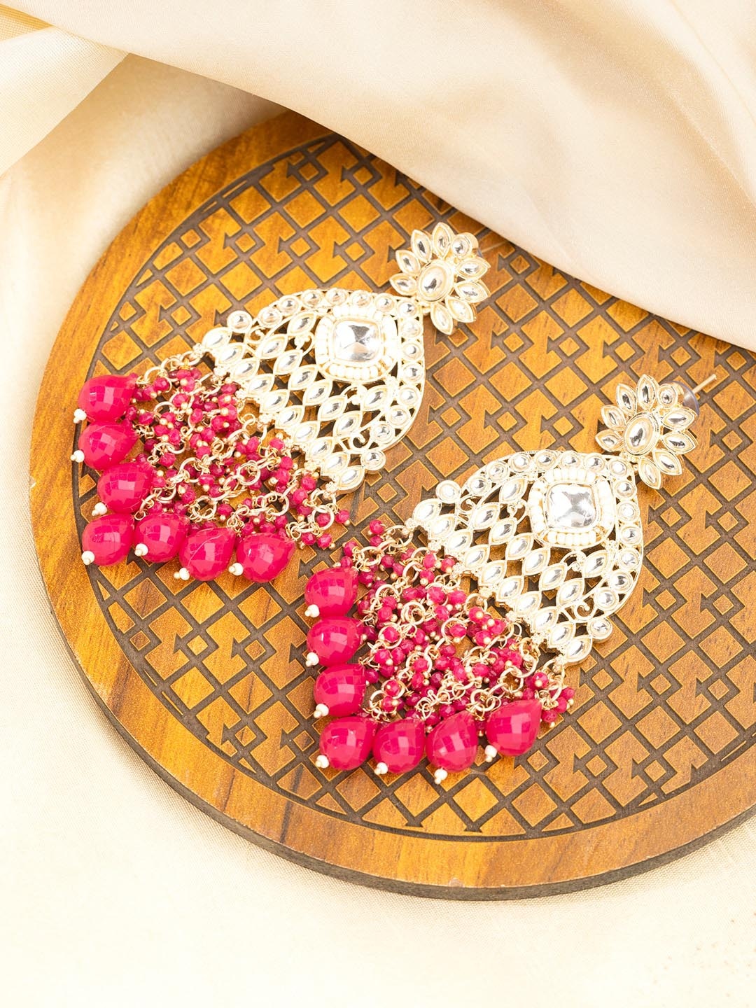 

Priyaasi Gold-Plated Contemporary Drop Earrings