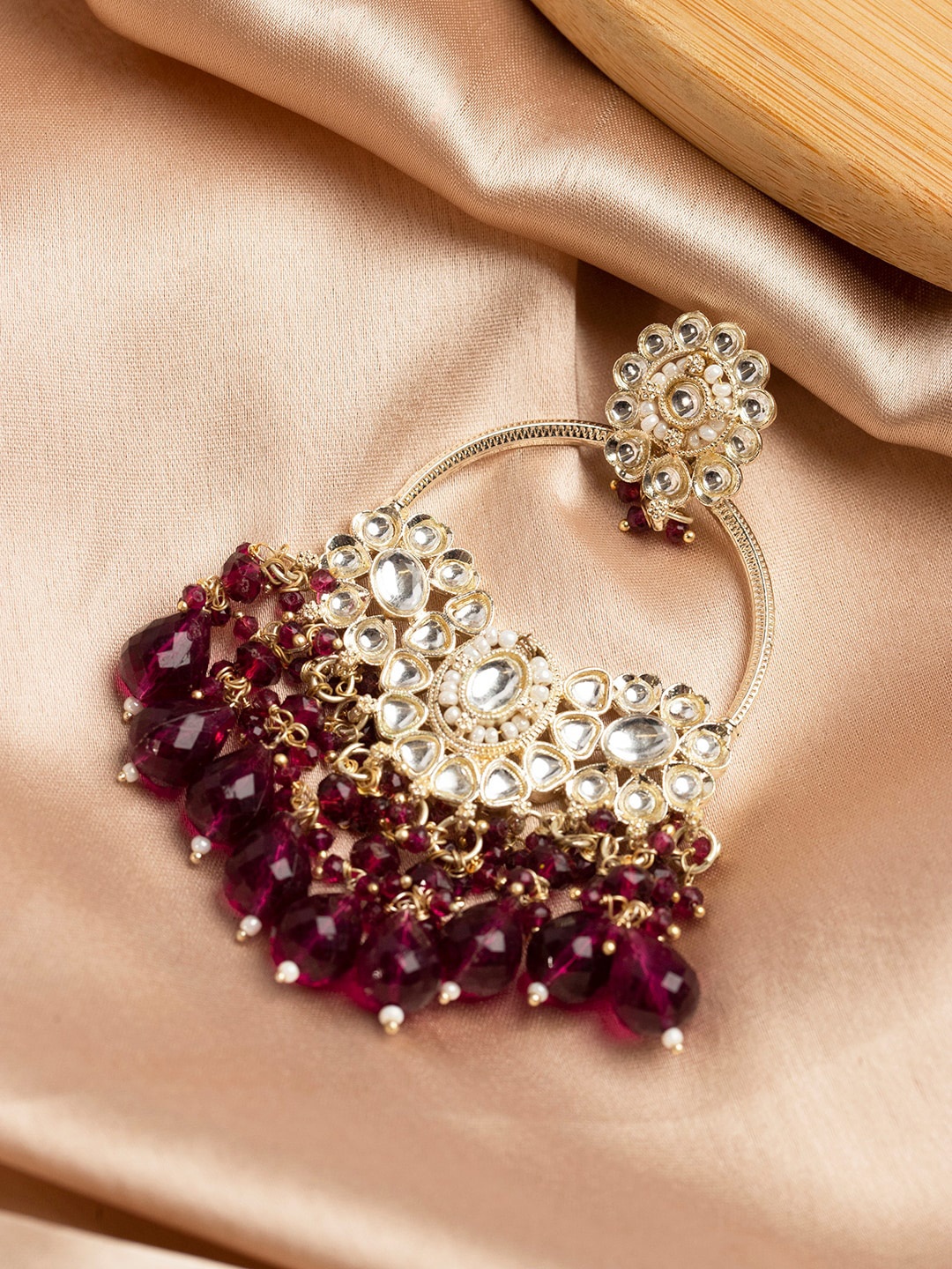 

Priyaasi Gold-Plated Contemporary Chandbalis Earrings