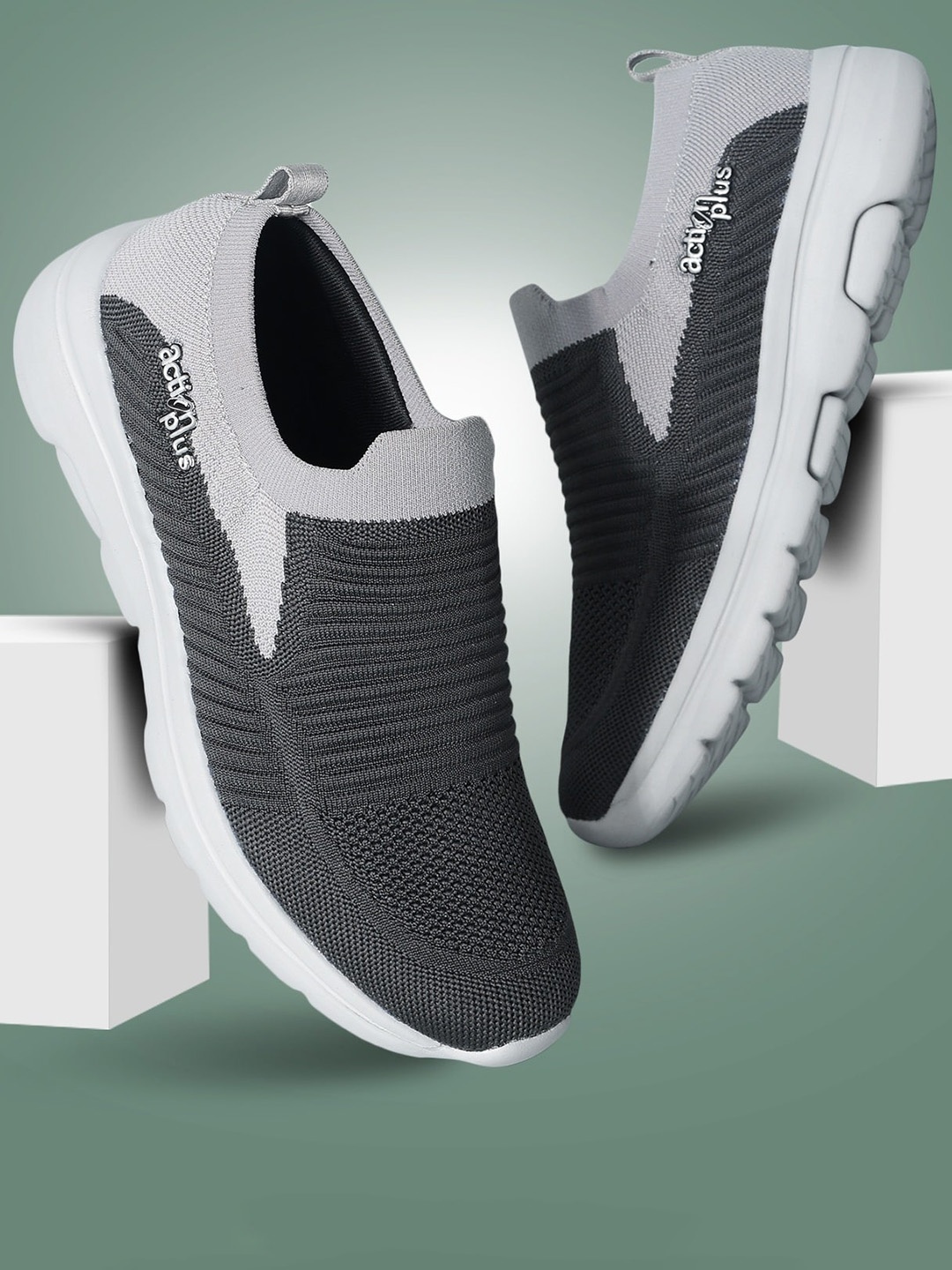 

Action EVA Flotter Men Textured Slip-On Sneakers, Grey