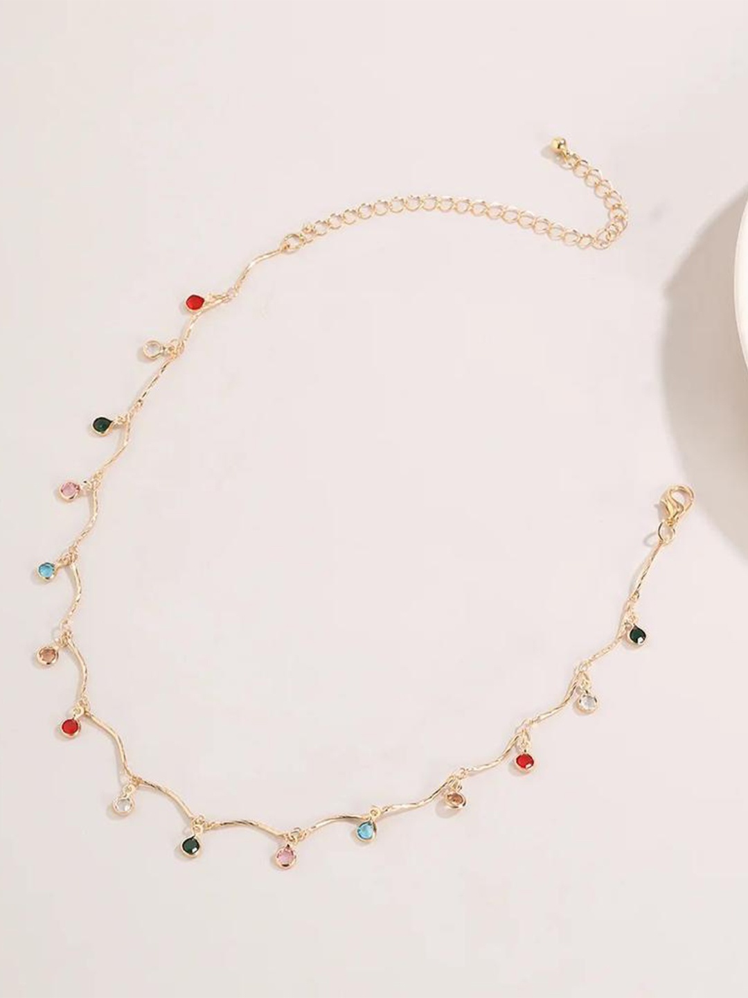 

Inaya Gold-Plated Stainless Steel Rhinestone Necklace