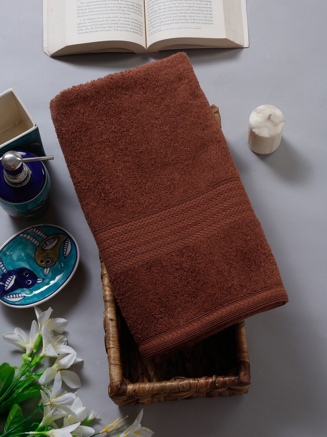 

Naksh Rust Cotton 450 GSM Super Absorbent Bath Towel