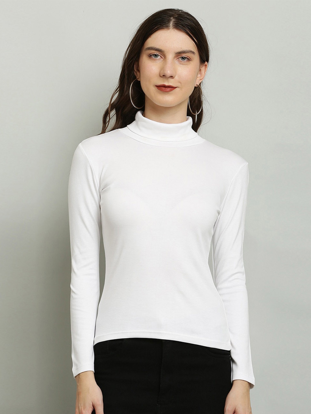 

LE BOURGEOIS Turtle Neck Top, White